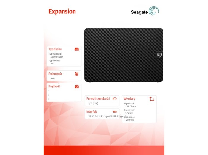Dysk zewnętrzny Expansion 6TB 3,5 STKP6000400 czarny