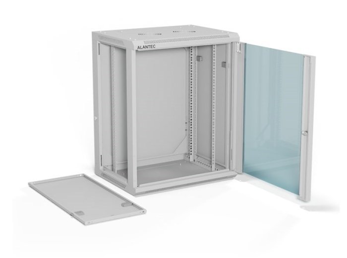 ALANTEC Szafa wisząca 19" 15U 600x450, kolor szary