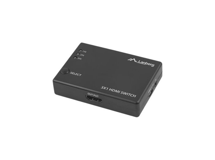 LANBERG SWITCH VIDEO 3X HDMI + PORT MICRO USB SWV-HDMI-0003