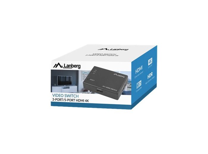 LANBERG SWITCH VIDEO 3X HDMI + PORT MICRO USB SWV-HDMI-0003