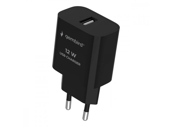 Ładowarka uniwersalna USB, 2.4 A, czarna
