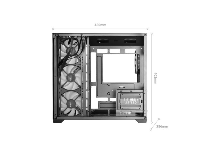 TACENS MARS MC-V5 4xARGB USB-C ATX-obudowa/cases
