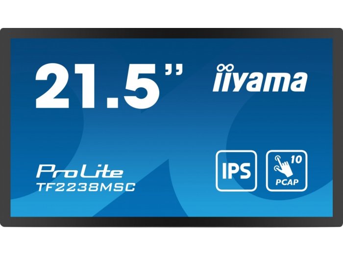 Monitor wielkoformatowy 21.5 cala TF2238MSC-B1 IPS,FHD,DP,HDMI,2x2W,2xUSB,600(cd/m2), 10pkt.7H,IP1X(Front),Pion/Poziom