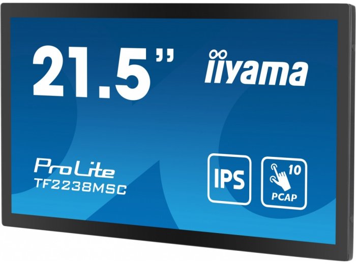 Monitor wielkoformatowy 21.5 cala TF2238MSC-B1 IPS,FHD,DP,HDMI,2x2W,2xUSB,600(cd/m2), 10pkt.7H,IP1X(Front),Pion/Poziom