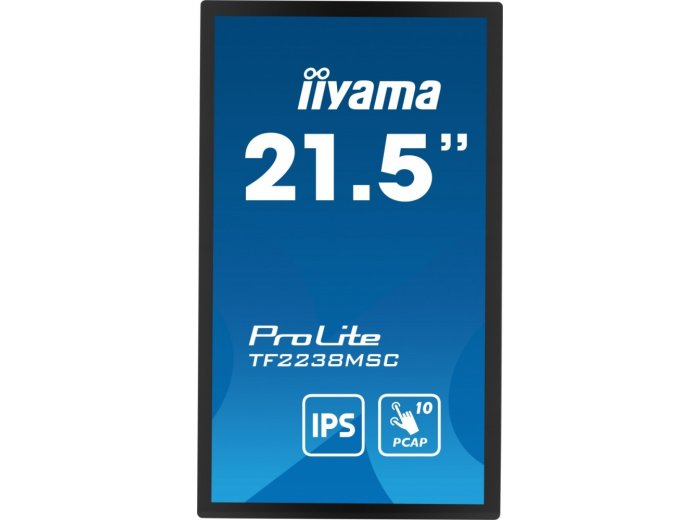Monitor wielkoformatowy 21.5 cala TF2238MSC-B1 IPS,FHD,DP,HDMI,2x2W,2xUSB,600(cd/m2), 10pkt.7H,IP1X(Front),Pion/Poziom