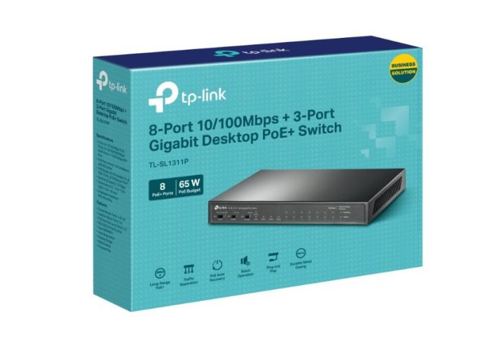 Przełącznik SL1311P 8xFE PoE+ 2xGE 1xSFP