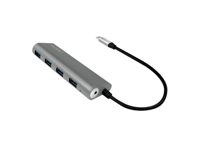Hub 4xUSB 3.1, USB-C, aluminiowa obudowa