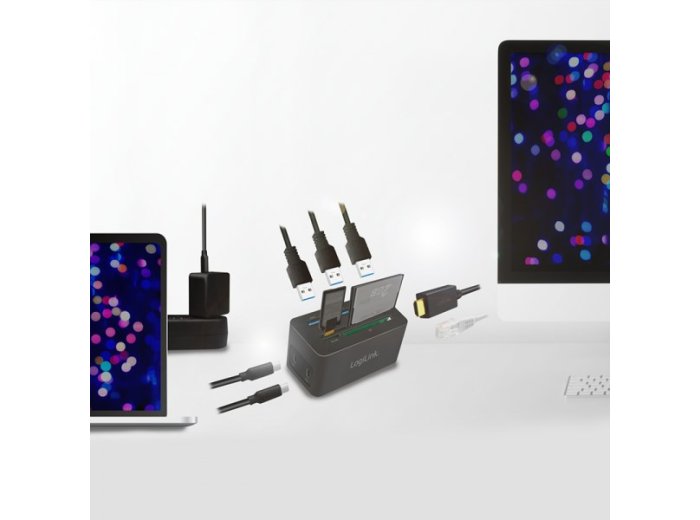 Logilink Stacja dokująca USB 3.2 (G1) HDMI, 10-portowa, PD4