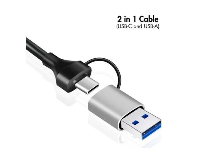 Adapter USB-A/-C do 2,5G Ethernet, szary