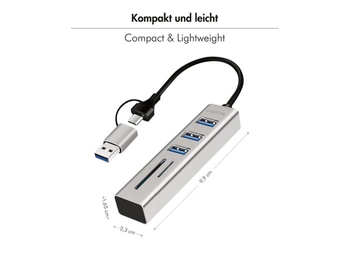 Hub 3xUSB3.0 z czytnikiem kart pamięci