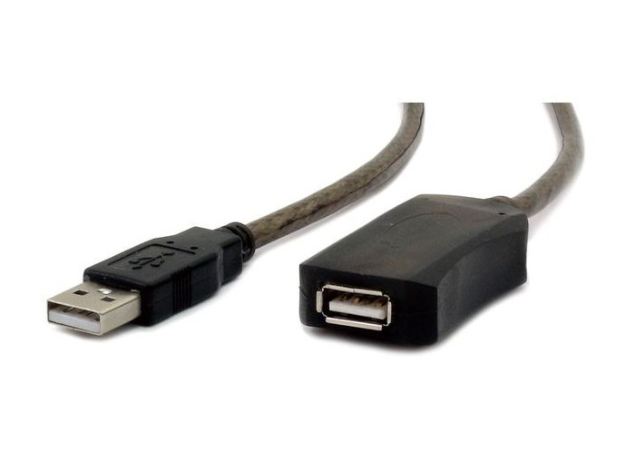 Przedłużacz USB 2.0 typu AM-AF 5m aktywny czarny