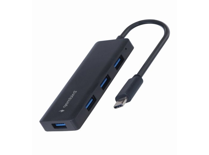 HUB 4-portowy USB 3.1 (Gen 1) typu C, czarny