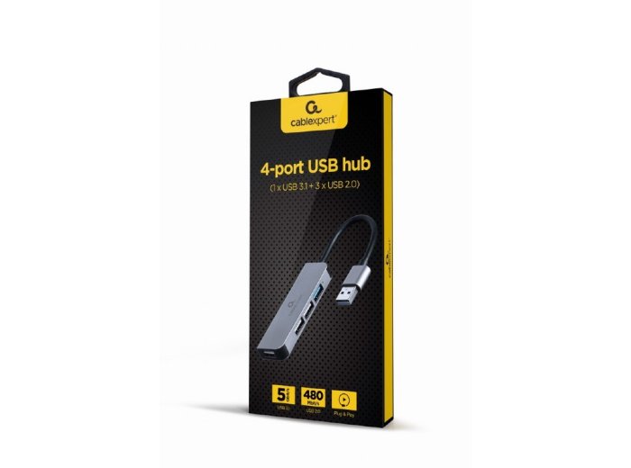 Hub 4-portowy USB (3xUSB 2.0, USB 3.1)