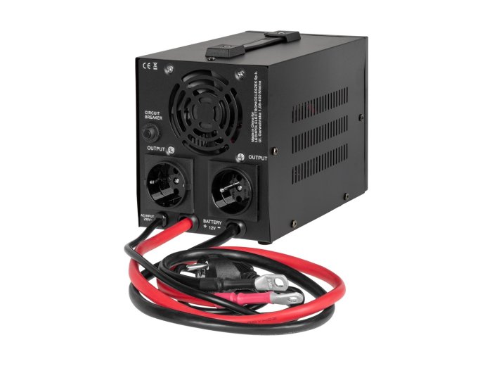 Zasilacz awaryjny KEMOT PROsinus-500-LiFePo4 przetwornica z czystym przebiegiem sinusoidalnym i funkcją ładowania 12V 230V 500VA/300W