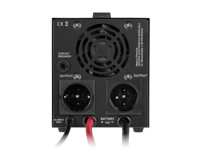 Zasilacz awaryjny KEMOT PROsinus-500-LiFePo4 przetwornica z czystym przebiegiem sinusoidalnym i funkcją ładowania 12V 230V 500VA/300W