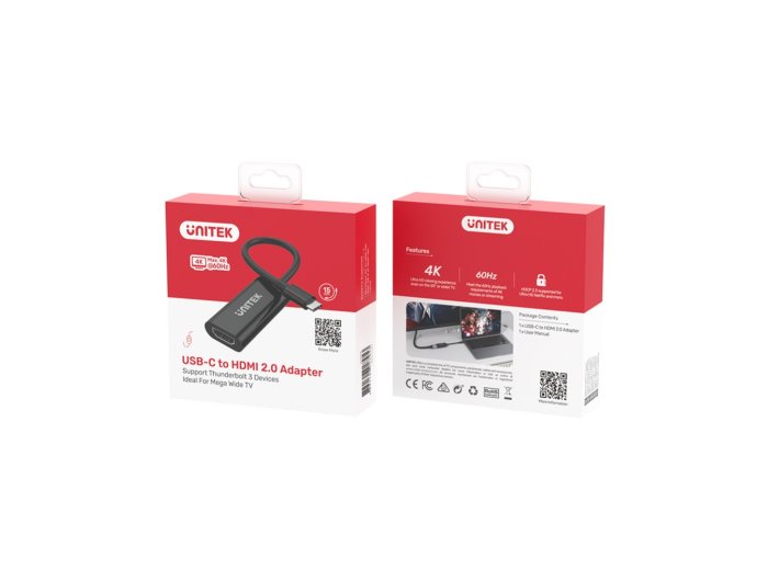 Adapter USB-C - HDMI 2.0 4K 60Hz; M/F; V1421A