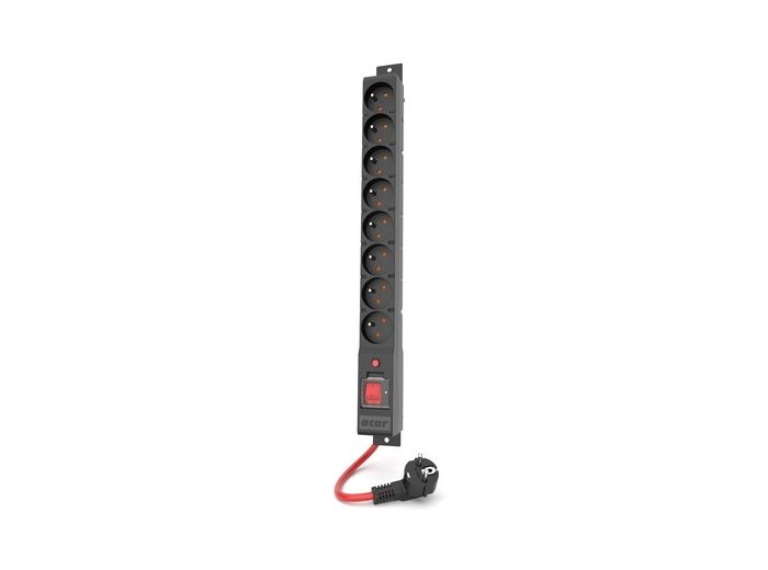 Listwa zasilająca R8 POWER 1.5M 8X 230V PL Czarna 16A