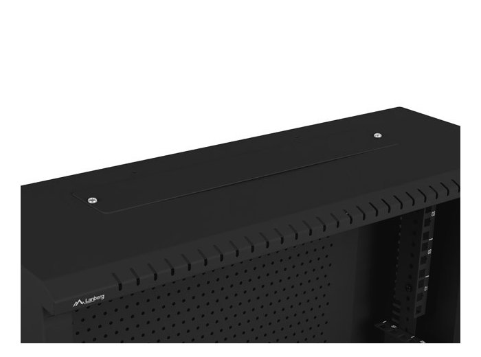Szafa instalacyjna rack wisząca 19 cali 4u+3u 540x200 niskoprofilowa (złożona) czarna