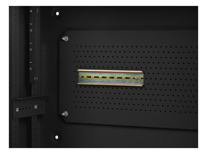 Szafa instalacyjna rack wisząca 19 cali 4u+3u 540x200 niskoprofilowa (złożona) czarna