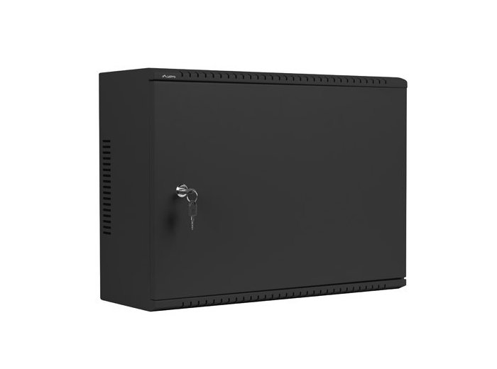 Szafa instalacyjna rack wisząca 19 cali 4u+3u 540x200 niskoprofilowa (złożona) czarna