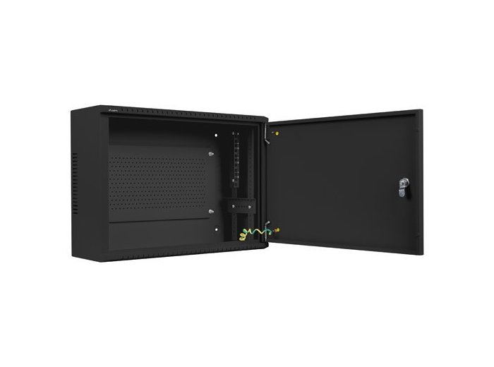 Szafa instalacyjna rack wisząca 19 cali 4u+3u 540x200 niskoprofilowa (złożona) czarna