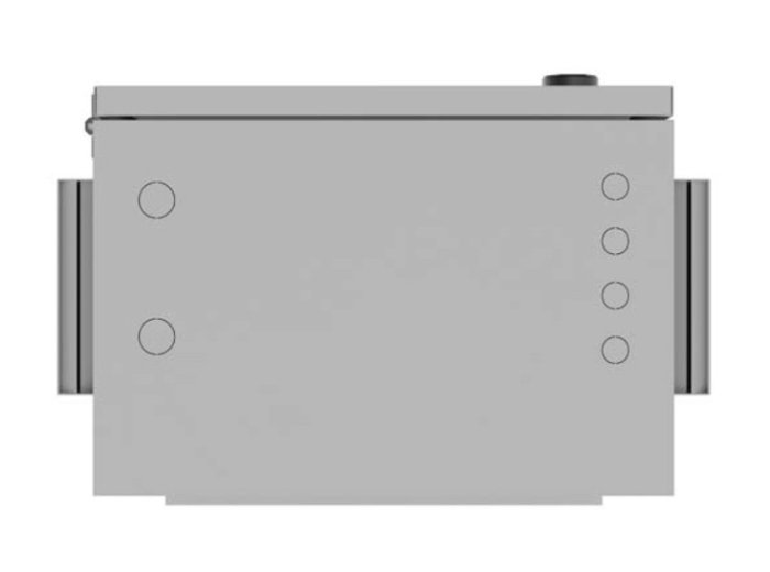 Szafa rack wisząca 10" hermetyczna IP55 montaż na ścianie/słupie320x220x400 szara (złożona)