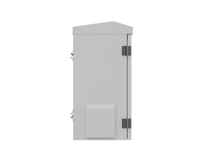 Szafa rack wisząca 10 cali hermetyczna IP55 montaż na ścianie/słupie 420x300x500mm szara (złożona)