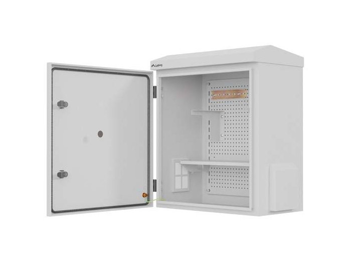 Szafa rack wisząca 10 cali hermetyczna IP55 montaż na ścianie/słupie 420x300x500mm szara (złożona)