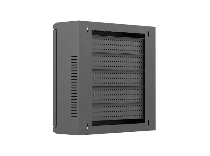 Szafa instalacyjna TPR 10 cali z płytą MESH 400x400x140mm czarna (złożona)