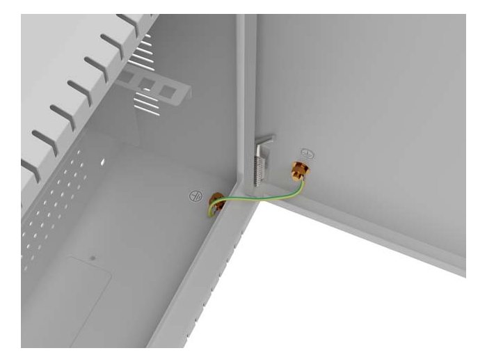 Szafa instalacyjna TPR 10 cali z płytą MESH 400x400x140mm szara (złożona)
