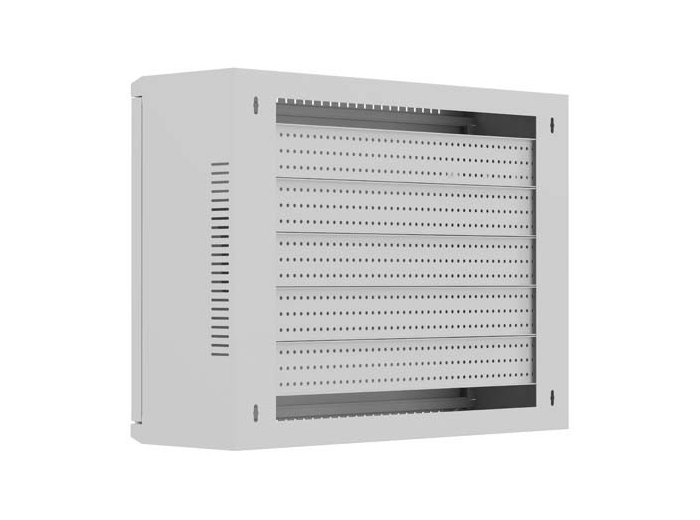 Szafa instalacyjna TPR 10 i 19 cali z płytą MESH 560x420x180mm szara (złożona)