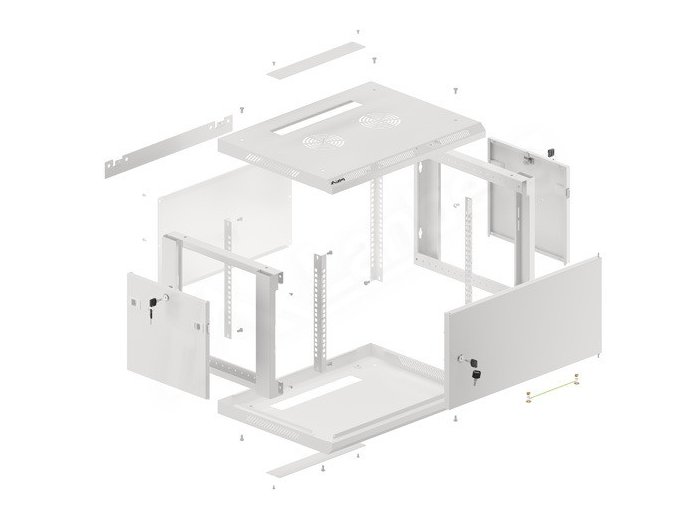 Szafa wisząca 19 6U 600x450 WF01-6406-00S szara