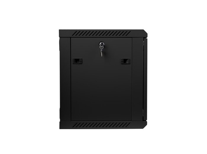 Szafa instalacyjna wisząca 19 cali 9U 600X450mm czarna (drzwi szklane)