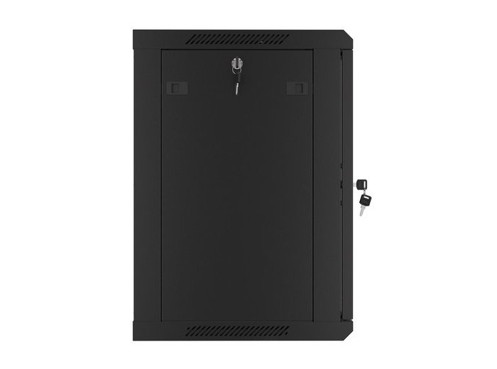 Szafa instalacyjna wisząca 19 12U 600X450mm czarna (drzwi szklane)