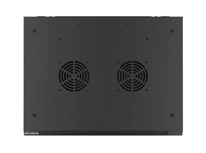 Szafa instalacyjna wisząca 19 12U 600X450mm czarna (drzwi szklane)