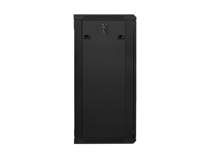Szafa instalacyjna wisząca 19 cali 22U 600X450mm czarna (drzwi szklane)