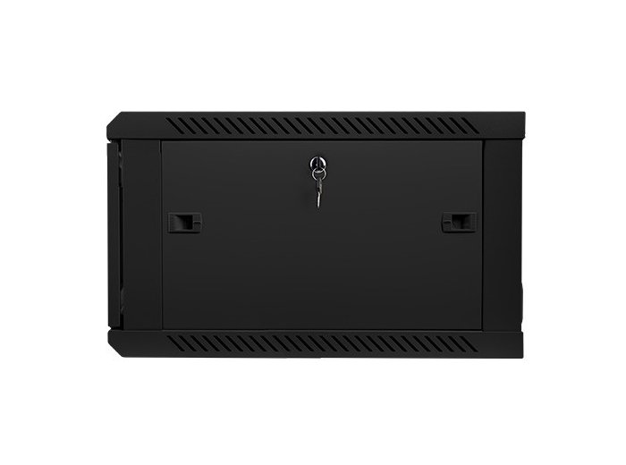 Szafa instalacyjna wisząca 19 cali 6U 600X600mm czarna (drzwi szklane)