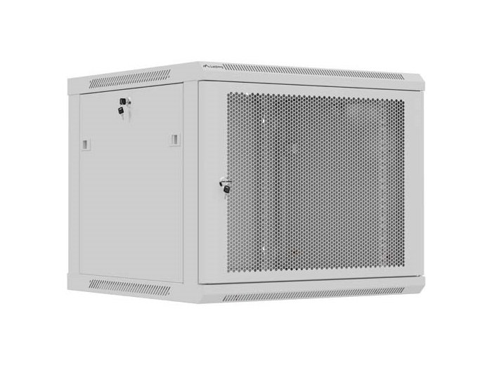 LANBERG SZAFA INSTALACYJNA RACK WISZĄCA 19" 9U 600X600 SZARA DRZWI PERFOROWANE (FLAT PACK)
