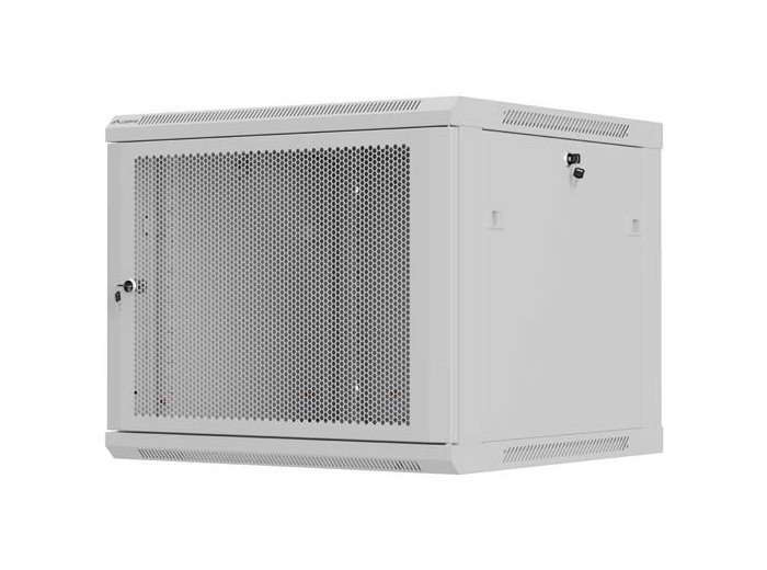 LANBERG SZAFA INSTALACYJNA RACK WISZĄCA 19" 9U 600X600 SZARA DRZWI PERFOROWANE (FLAT PACK)