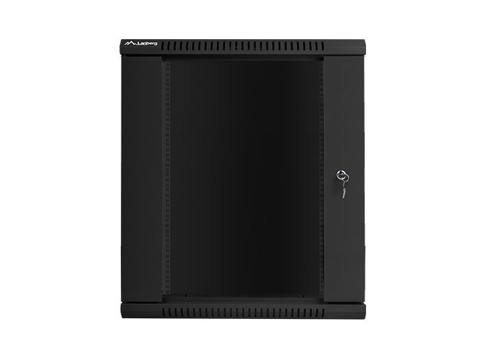 Szafa instalacyjna wisząca 19 cali 15U 600X600mm czarna (drzwi szklane)