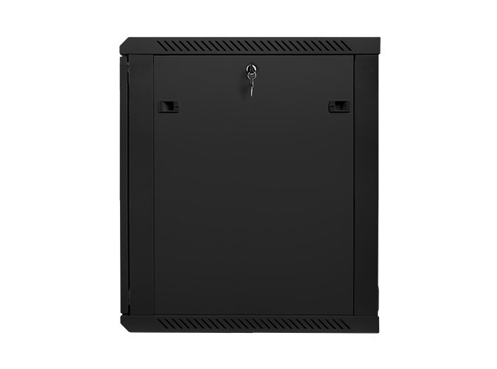 Szafa instalacyjna wisząca 19 cali 15U 600X600mm czarna (drzwi szklane)