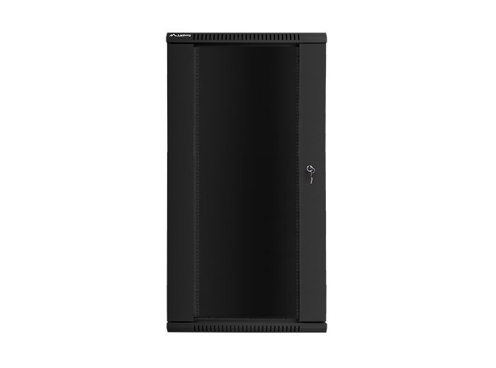 Szafa instalacyjna wisząca 19 cali 27U 600X600mm czarna (drzwi szklane)