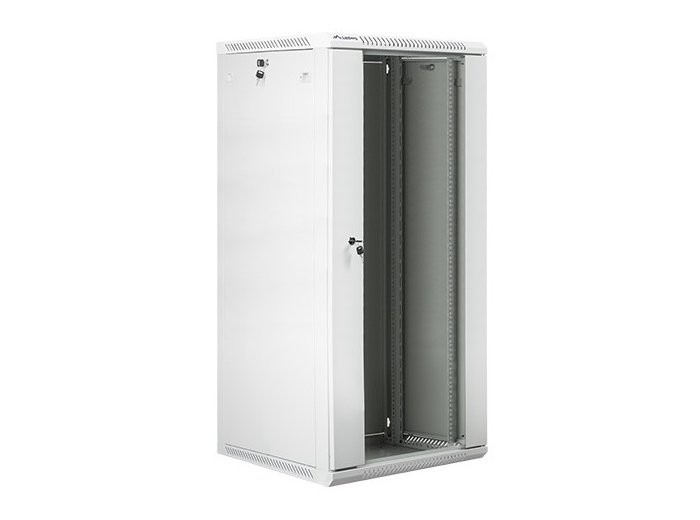 Szafa instalacyjna wisząca 19 cali 27U 600X600mm szara (drzwi szklane)