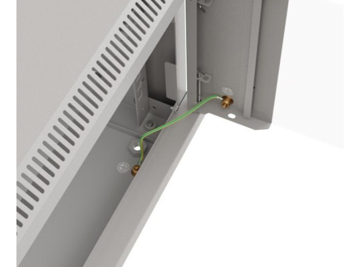 Szafa instalacyjna rack wisząca 19" 4U 540x350 szara drzwi przeszklone (flat pack)