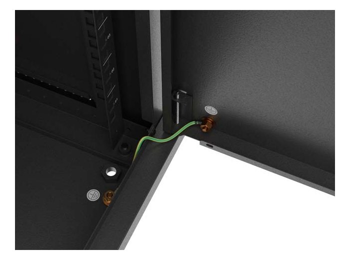 Szafa instalacyjna rack wisząca 19 cali 9U 540x350mm czarna drzwi pełen metal (flat pack)