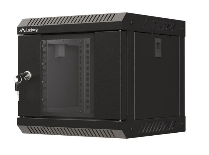 Szafa instalacyjna rack wisząca 10 cali 4U 300x300 czarna