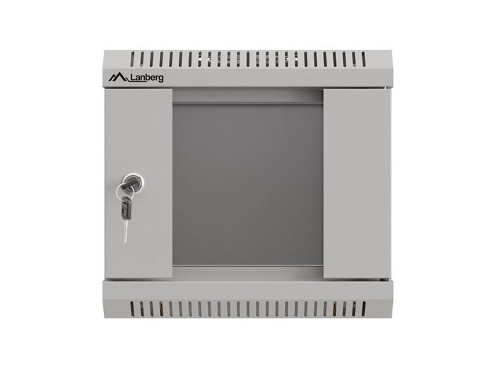 LANBERG SZAFA INSTALACYJNA RACK WISZĄCA 10" 4U 300X300 SZARA DRZWI PRZESZKLONE (FLAT PACK)