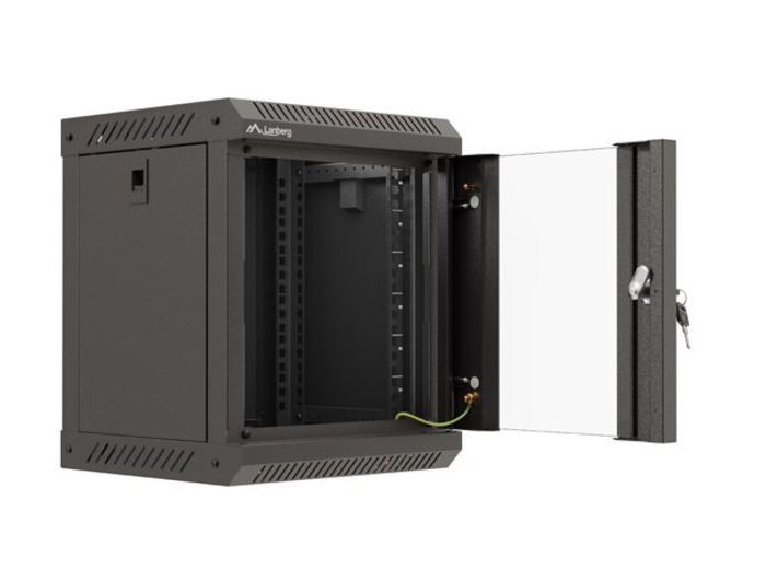Szafa instalacyjna rack wisząca 10 cali 6U 300x300 czarna