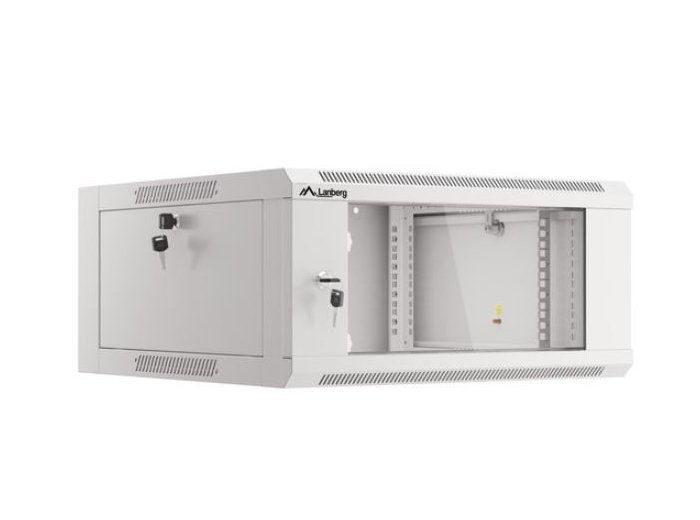 Szafa instalacyjna RACK wisząca 19 cali 4U 600 szara WFFA-5604-10S