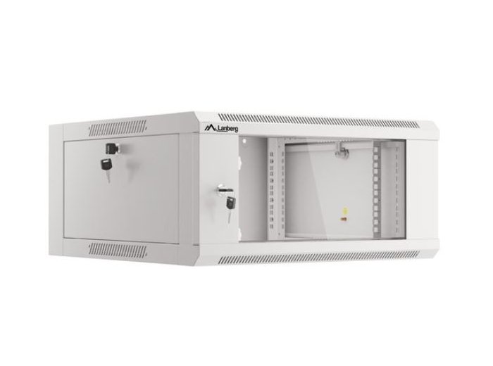 Szafa instalacyjna RACK wisząca 19 cali 4U 600 szara WFFA-5604-10S